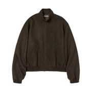 Auralee Baby Camel Flannel Zip Blouson Dark Brown