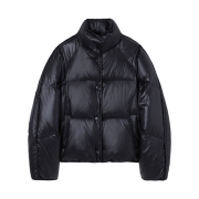 (W) Insilence Glossy Goose Down Jacket Black