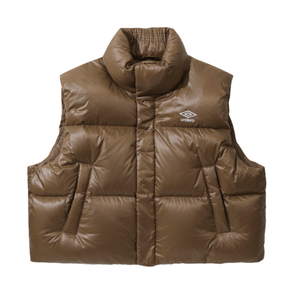 (W) 엄브로 블랭킷 덕 다운 베스트 크림 브라운((W) Umbro Blanket Duck Down Vest Cream Brown)