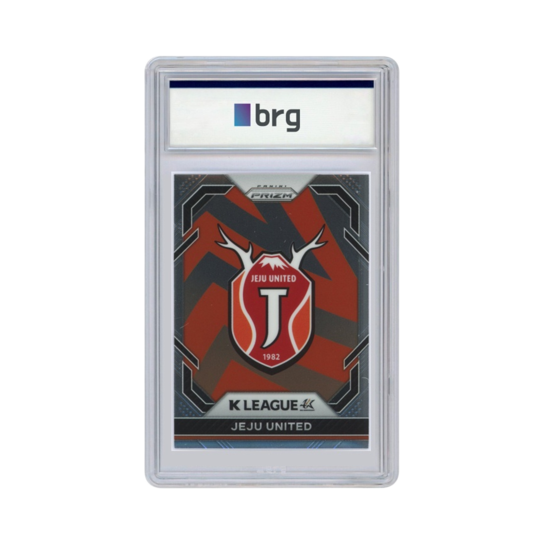 파니니 프리즘 K 리그 #7 제주 유나이티드 팀 로고 축구 카드 2023(Panini Prizm K League #7 Jeju United Team Logo Soccer Card 2023)