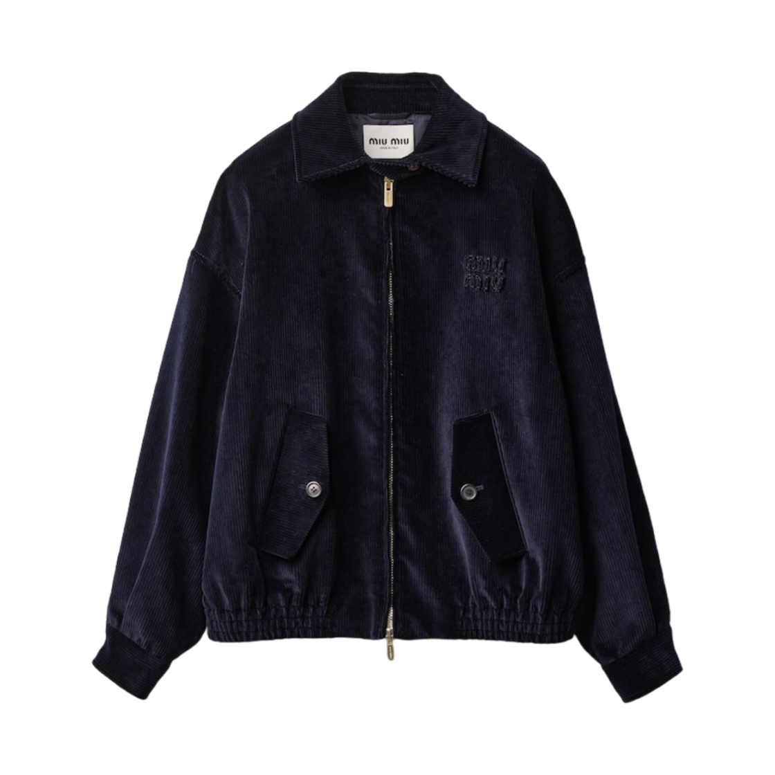ML961-13I4-F0124 (W) Miu Miu Corduroy Blouson Jacket Navy