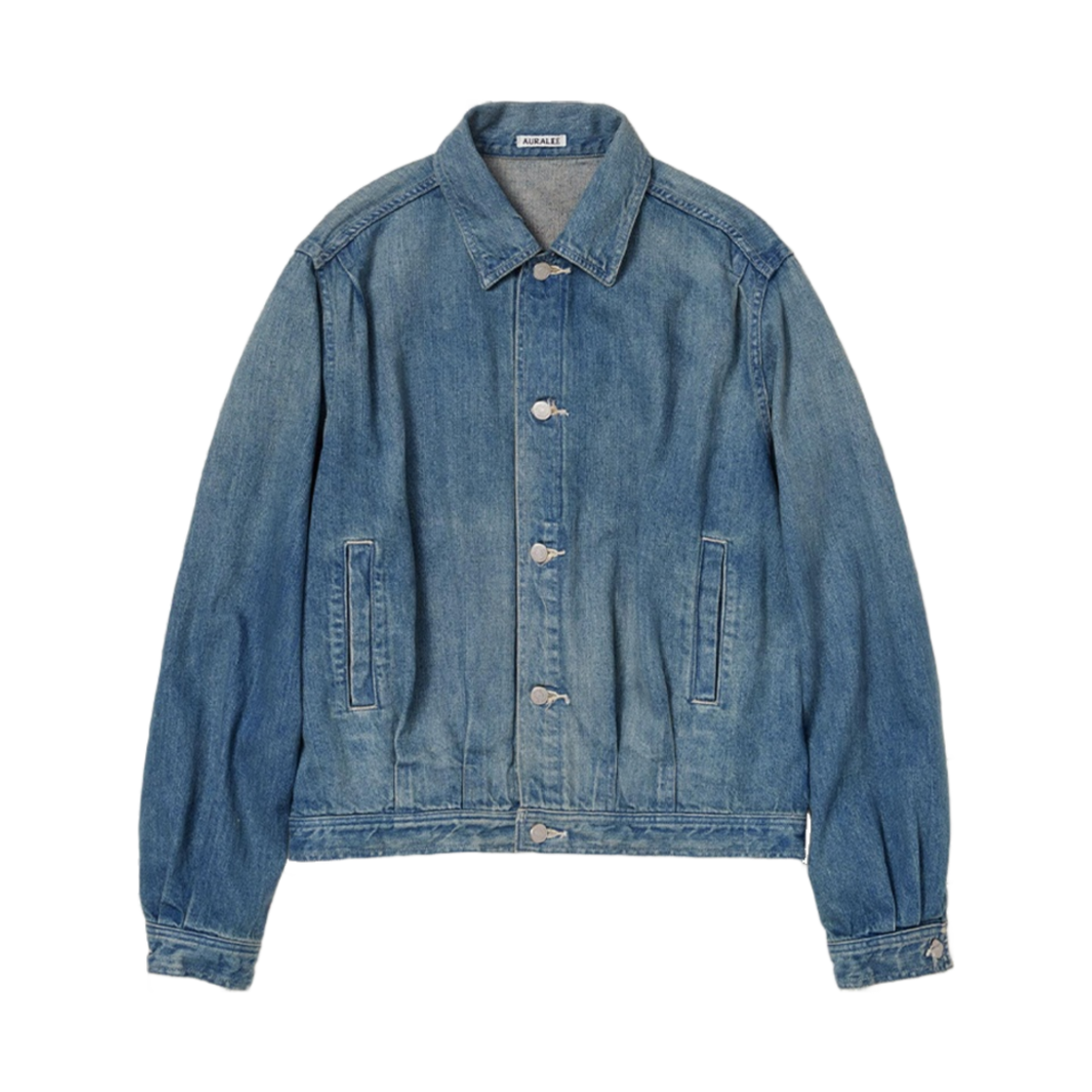 오라리 셀비지 페이디드 라이트 데님 블루종 라이트 인디고 - 23AW(Auralee Selvedge Faded Light Denim Blouson Light Indigo - 23AW)