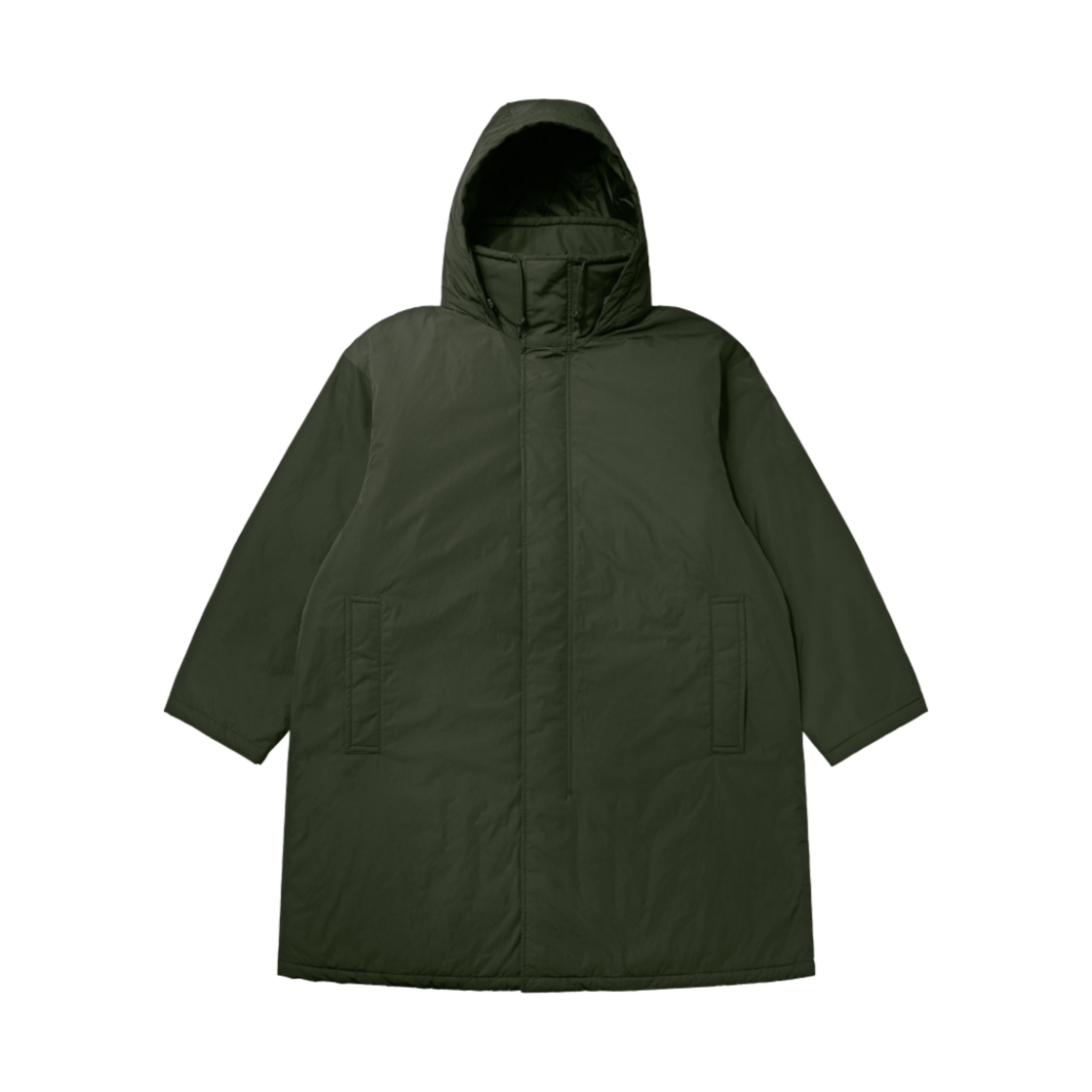 유니클로 C 후드 코트 올리브 - KR