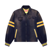 Diesel J-Kill Vintage Effect Cotton Jacket Blue Brown