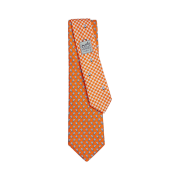 Hermes Tie 7 Echec Et Mat Twillbi Tie Orange Ciel