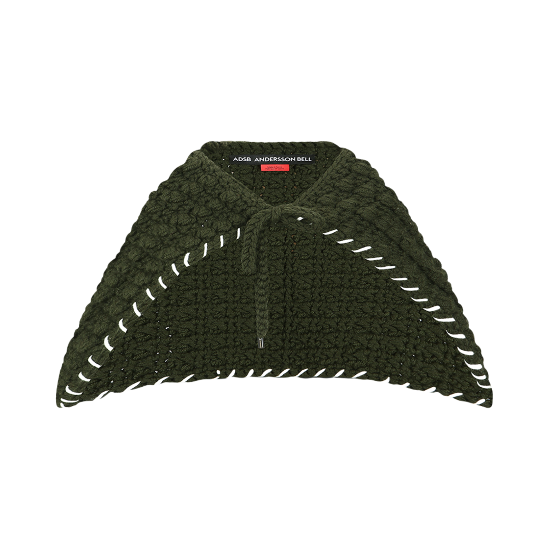 aaa428u(GREEN) ADSB Andersson Bell Unisex Chunky Wool Blend Hand Knitted Scarf Green