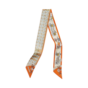 (W) Hermes Les Voitures Nouvelles Twilly Orange Beige Gris Bleute