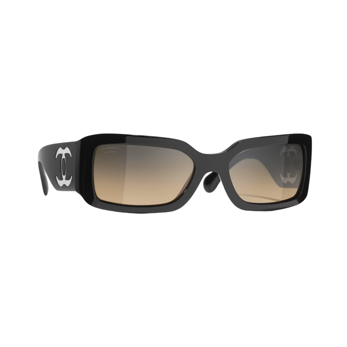 샤넬 렉탱글 선글라스 아세테이트 나일론 & 블랙 인터내셔널 핏(Chanel Rectangle Sunglasses Acetate Nylon & Black International Fit) - 2