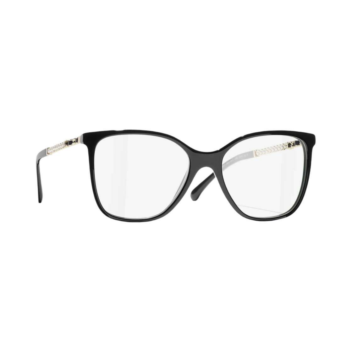 샤넬 스퀘어 프레임 아세테이트 글래스 펄 & 블랙 골드(Chanel Square Eyeglasses Acetate Glass Pearls & Black Gold) - 2