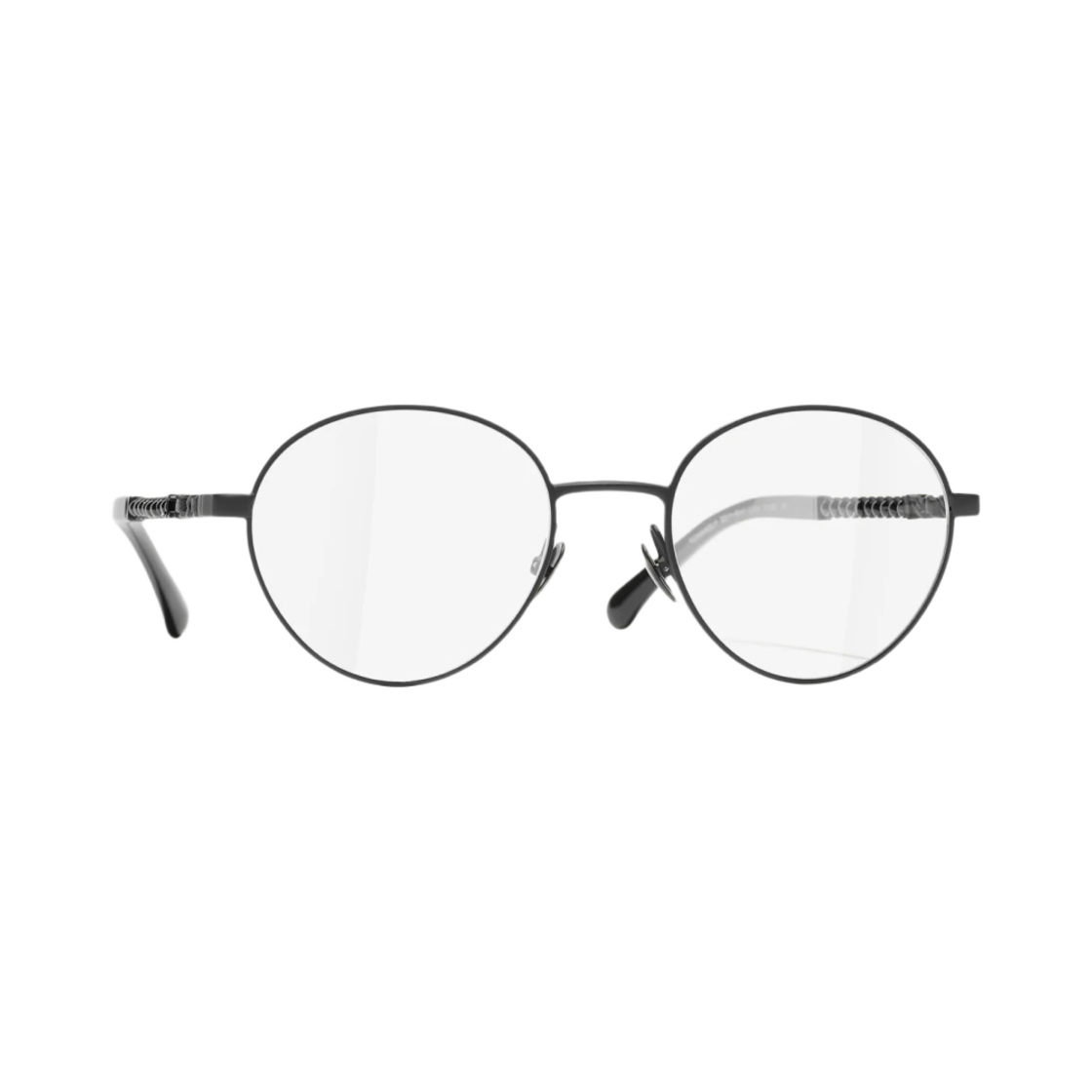 샤넬 프레임 메탈 글래스 펄 & 블랙(Chanel Round Eyeglasses Metal Glass Pearls & Black) - 2