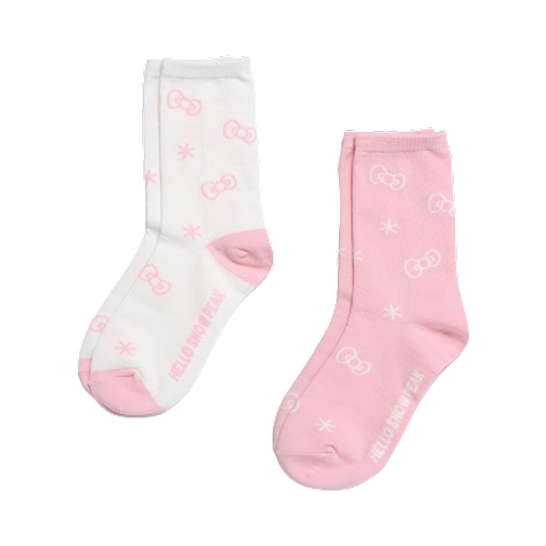 S25SWFSO89PK Snow Peak x Hello Kitty Crew Socks Pink (Set of 2)