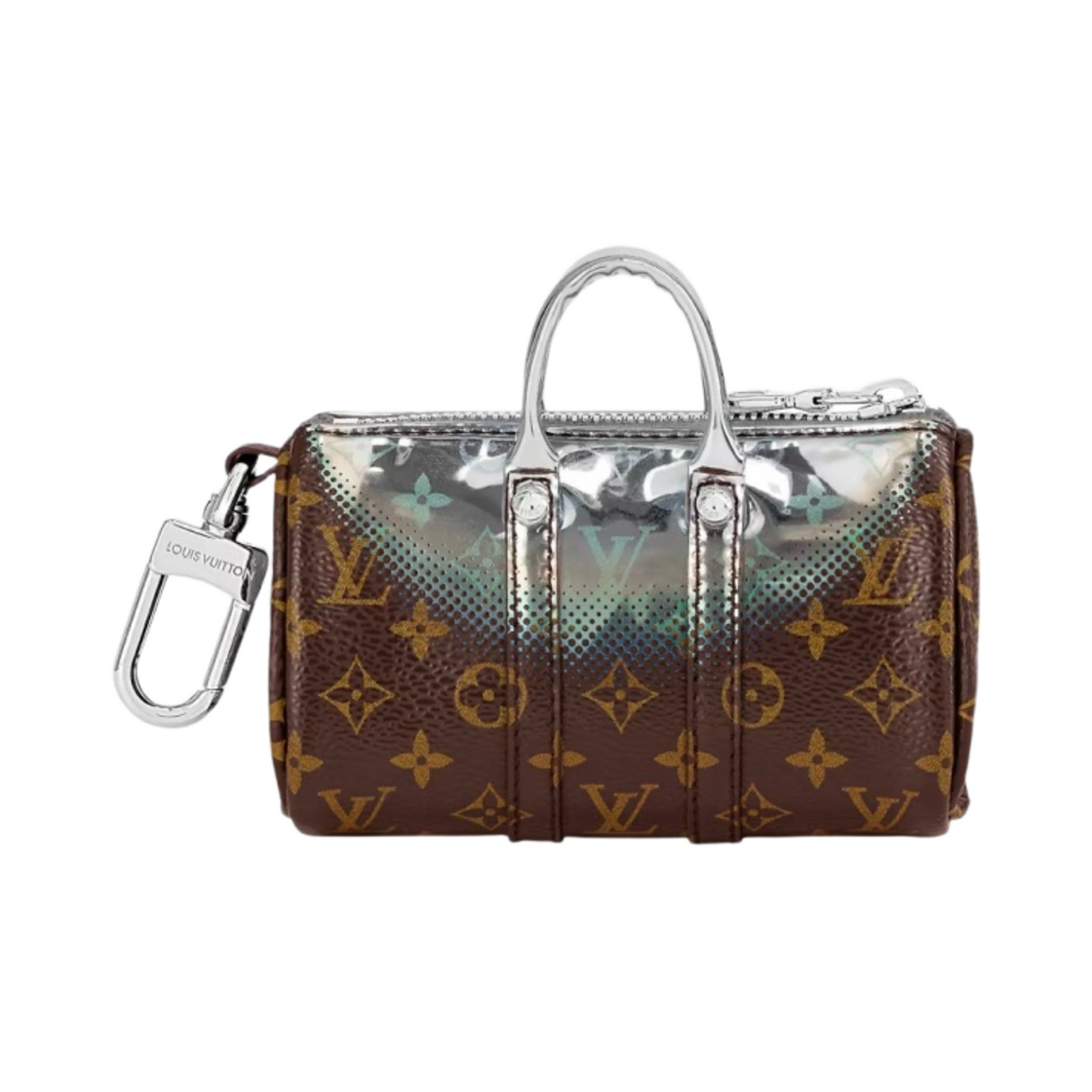 M01428 Louis Vuitton Nebula Mini Keepall Pouch Key Holder and Bag Charm Multicolor