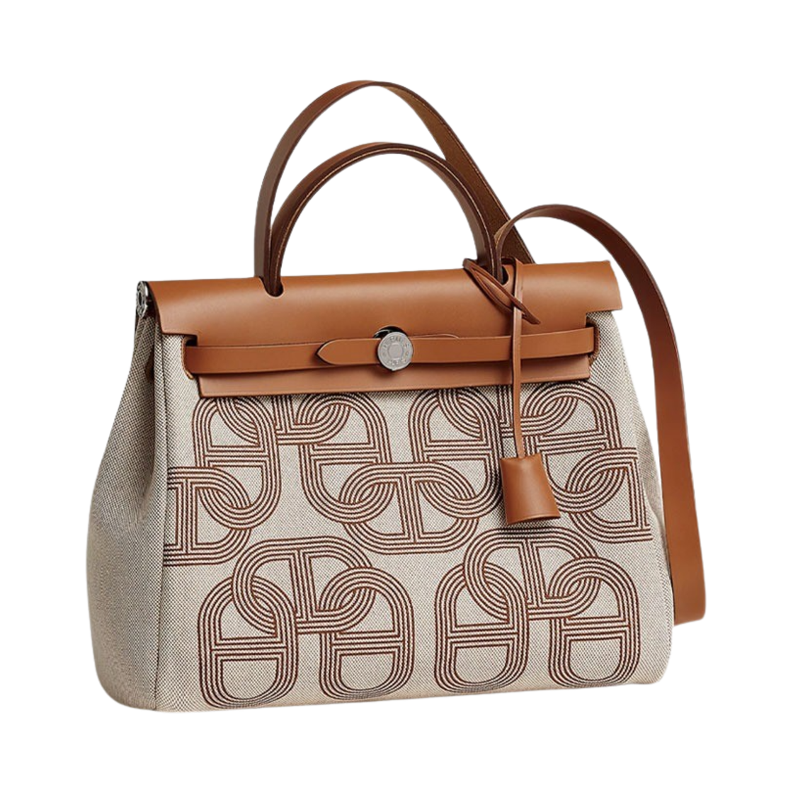 에르메스 에르백 집 31 백 H 플럼 캔버스 & 팔라듐 하드웨어 포브 에크류 베쥬 포브(Hermes Herbag Zip 31 Bag H Plume Canvas & Palladium Fauve Ecru Beige Fauve) - 2