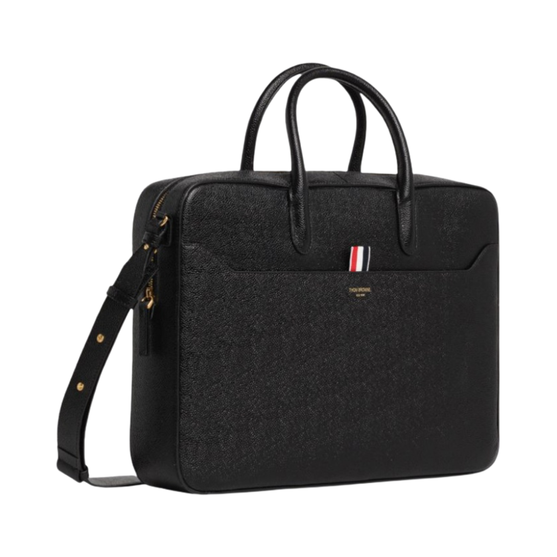 톰브라운 페블 그레인 레더 비즈니스백 블랙(Thom Browne Pebble Grain Leather Business Bag) - 2