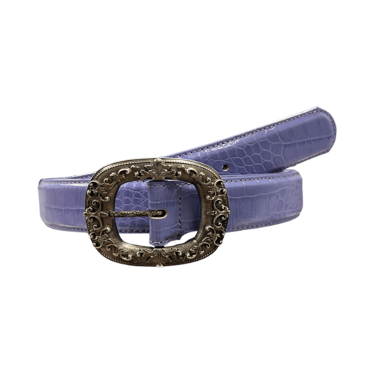 25SSUMCPBAL Undermycar 25SS A Palace Entwined With Grapevines Buckle Alligator Effec Leather Belt - Alligator Lavender