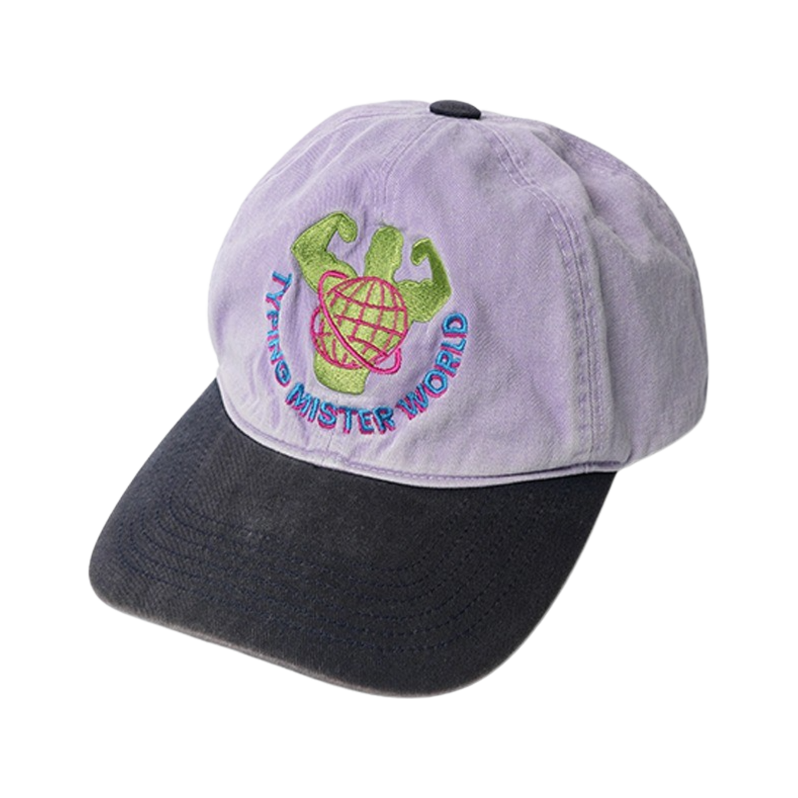 2301TMHA001ULV00 Typing Mistake Dusty Lavender Navy 80-90’s Vntg Cap (1990’s Muscular Graphic Parody)