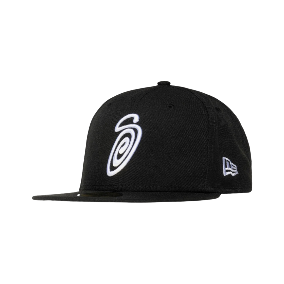 스투시 컬리 S 59피프티 뉴에라 캡 블랙(Stussy Curly S 59Fifty New Era Cap Black) - 2