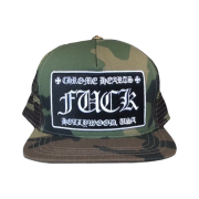 Chrome Hearts Fuck Hollywood Trucker Hat Camo