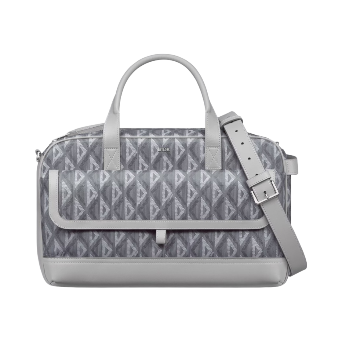 디올 힛 더 로드 펫 캐리어 백 디올 CD 다이아몬드 캔버스 스무스 카프스킨 그레이(Dior Hit The Road Pet Carrier Bag Dior CD Diamond Canvas Smooth Calfskin Gray) - 1