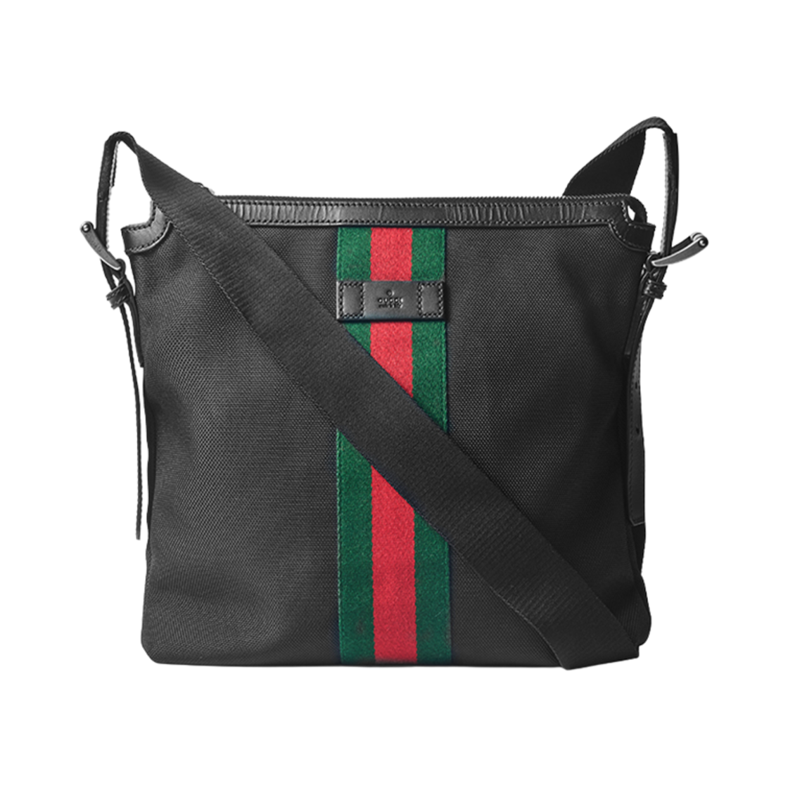 구찌 웹 스트라이프 캔버스 메신저백 블랙(Gucci Web Striped Canvas Messenger Bag Black) - 1