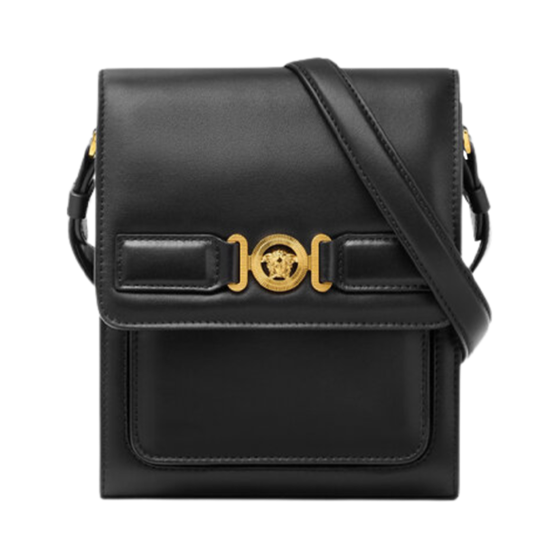 1017068-1A13018-1B00V Versace Medusa Biggie Crossbody Bag Black Gold