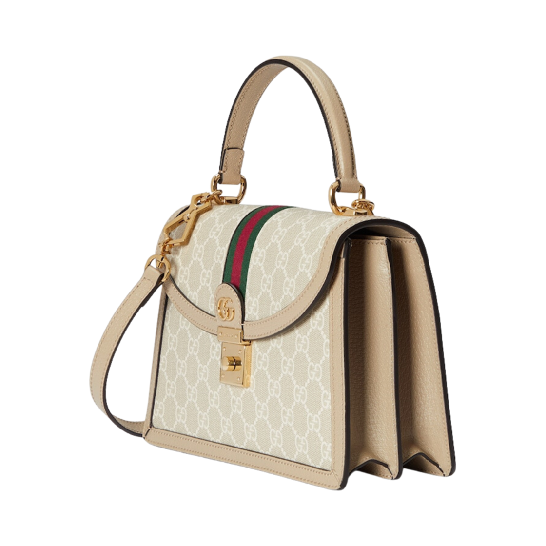 구찌 오피디아 스몰 탑 핸들백 베이지 화이트 캔버스(Gucci Ophidia Small Top Handle Bag Beige White Canvas) - 2