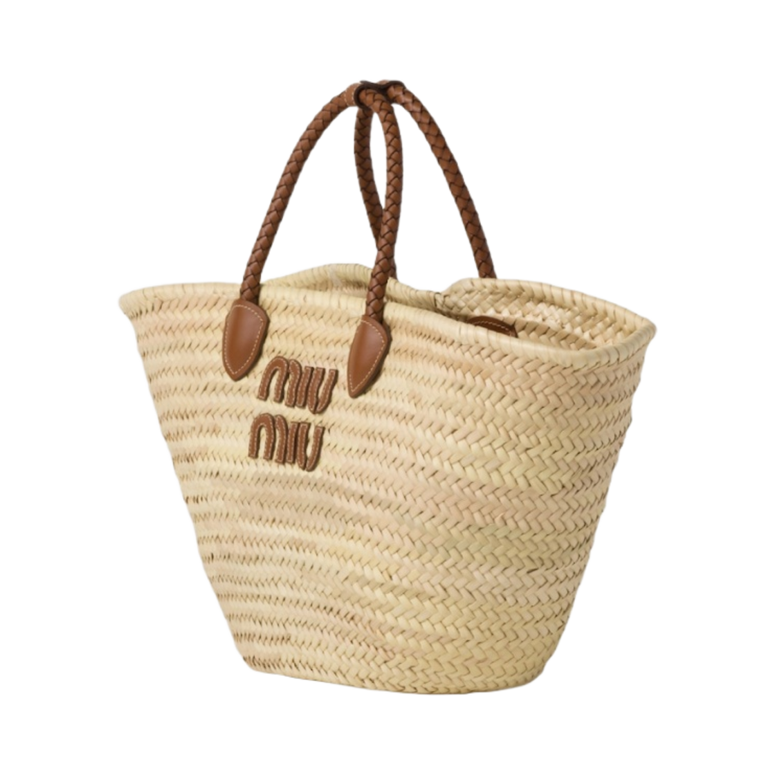 미우 미우 팔메토 핸드백 베이지 꼬냑(Miu Miu Palmetto Handbag Beige Cognac) - 2