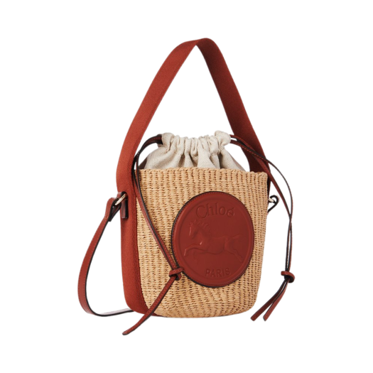 Chloe Small Horse Medal Basket Sepia Brown