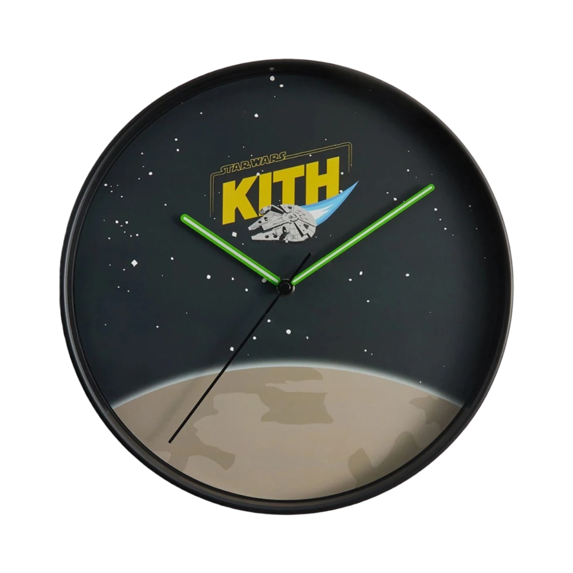 KHL150243 Kith x Star Wars Millennium Falcon Ship Wall Clock Black