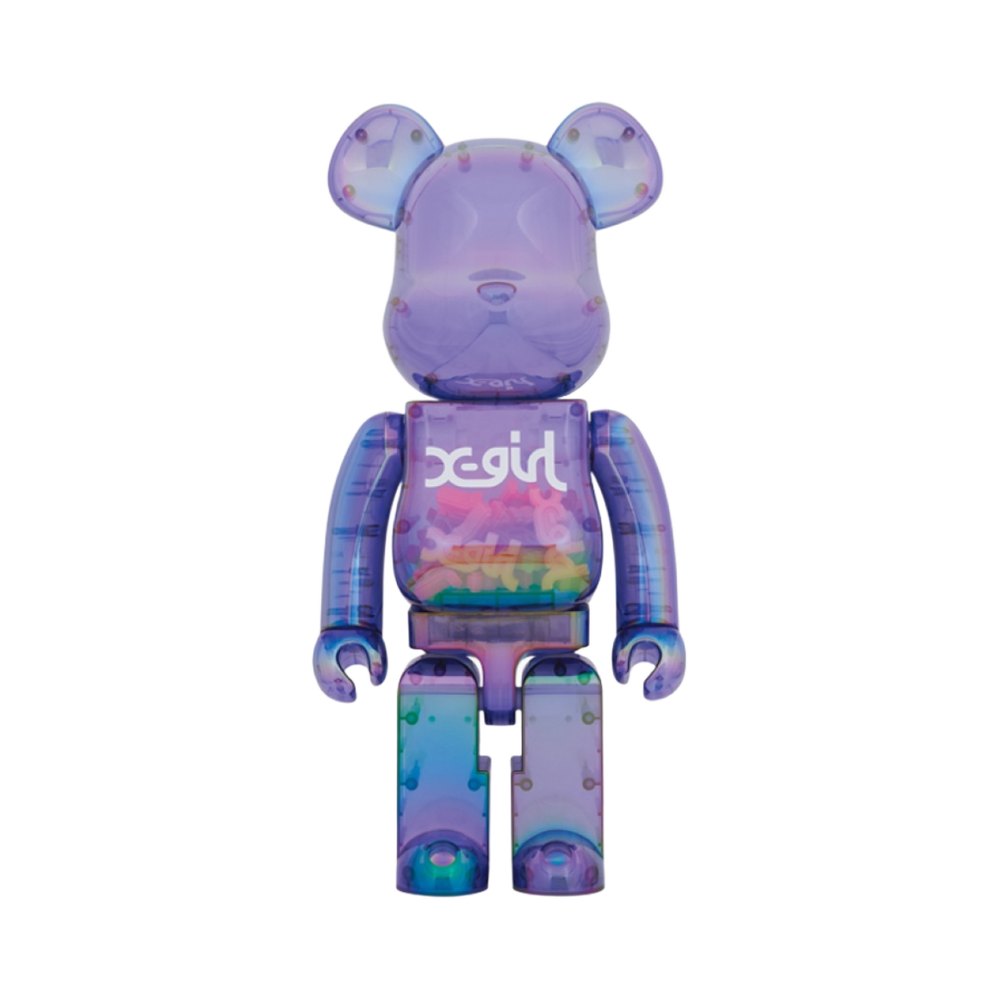베어브릭 x 엑스걸 클리어 퍼플 1000%(Bearbrick x X-girl Clear Purple 1000%) - 1