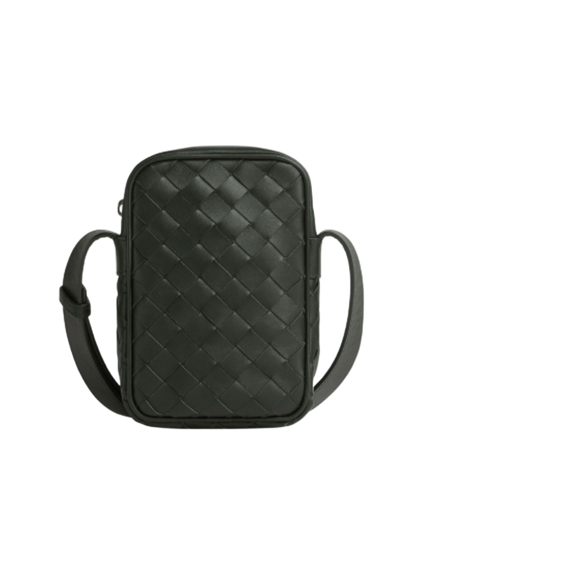 보테가 베네타 인트레치아토 지퍼 폰 파우치 다크 그린(Bottega Veneta Intrecciato Zippered Phone Pouch Dark Green) - 1