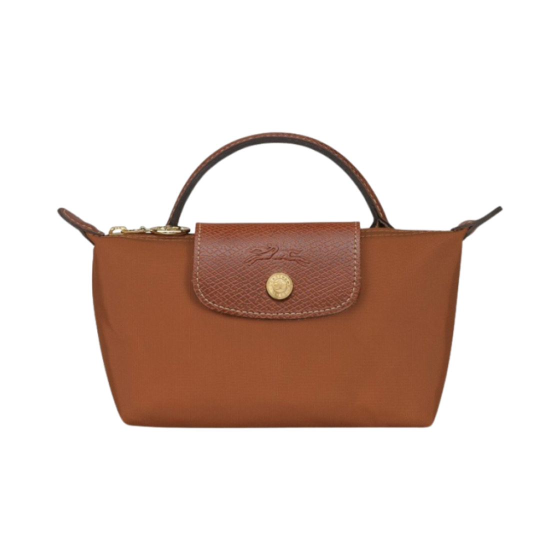 롱샴 르 플리아쥬 오리지널 핸들 파우치 꼬냑 브라운(Longchamp Le Pliage Original Handle Pouch Cognac Brown)