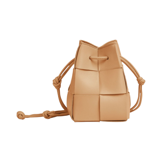 Bottega Veneta Mini Cassette Bucket Bag Almond