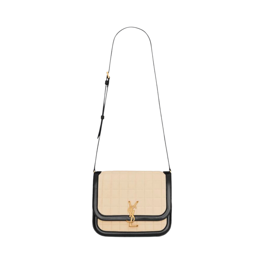 생로랑 솔페리노 미디움 서플 사첼 퀼티드 누벅 스웨이드 버터 블랙(Saint Laurent Solferino Medium Supple Satchel in Quilted Nubuck Suede Butter Black) - 1