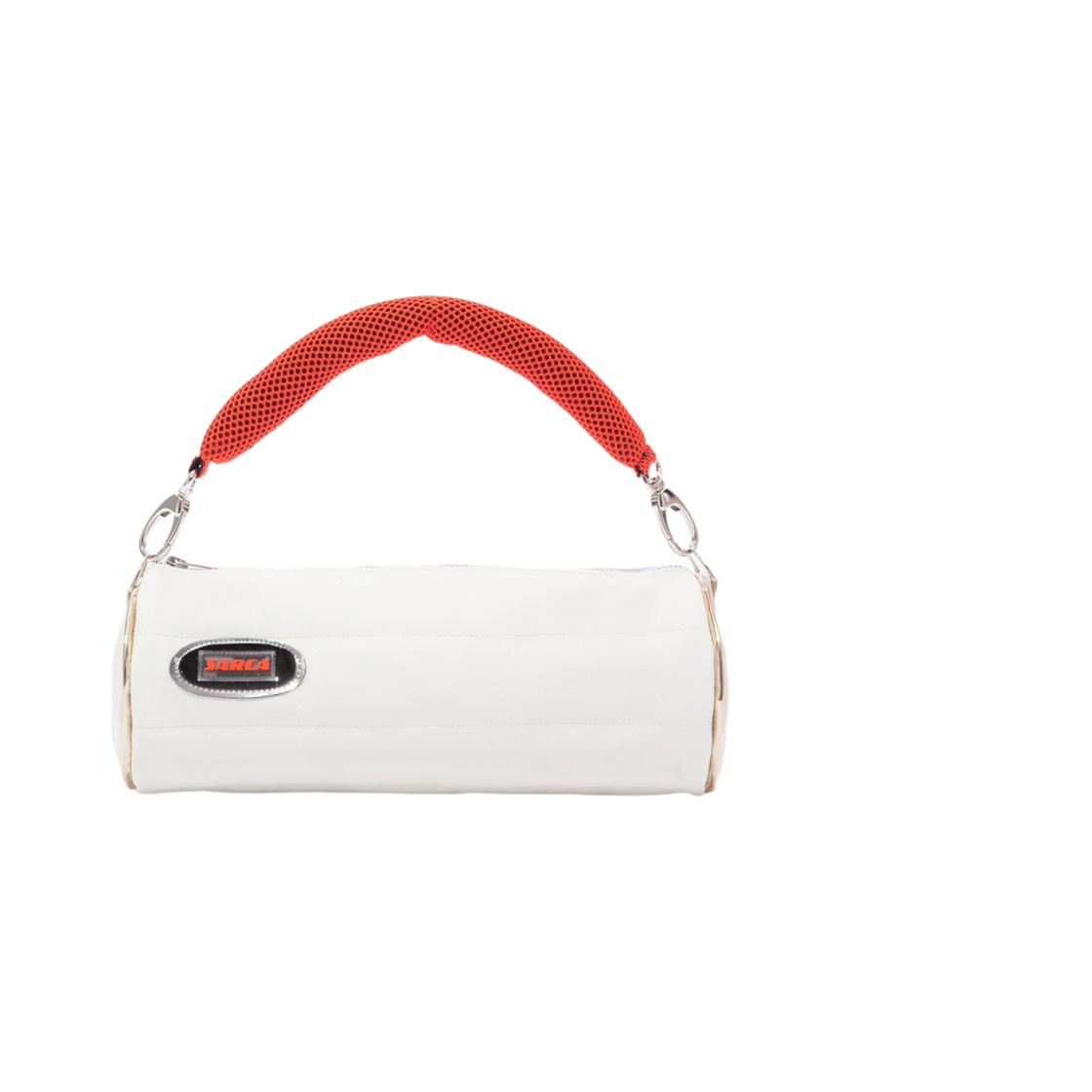 안쿠타 사르카 튜브 핸드백 화이트 레드(Ancuta Sarca Tube Handbag White Red)