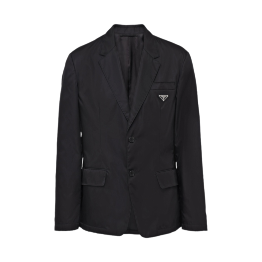 SD099-1WQ8-F0002 Prada Re-Nylon Single Breasted Jacket Black