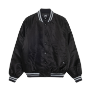 Stussy Sequins Satin Jacket Black