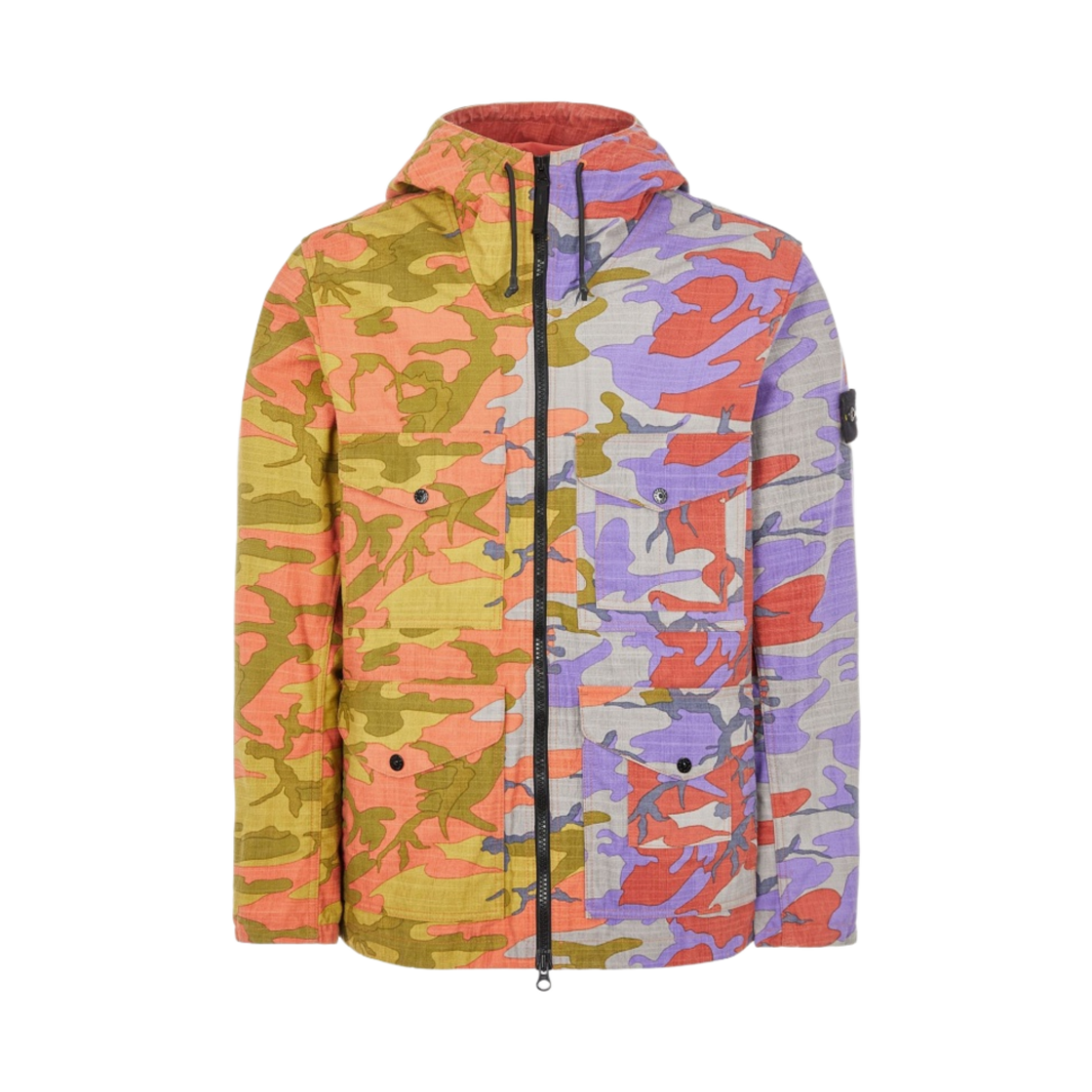 스톤 아일랜드 Q02E1 S.I. 헤리티지 카모 립스탑 나일론 와트로 다운 자켓 브릭 - 22FW(Stone Island Q02E1 S.I. Heritage Camo Ripstop Nylon Watro Down Jacket Brick - 22FW) - 1