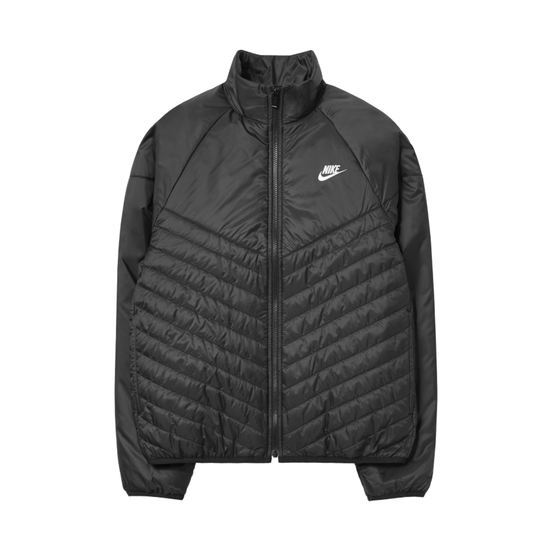 나이키 NSW 써마핏 윈드러너 발수 소재 패딩 자켓 블랙 세일 - 아시아(Nike NSW Therma-Fit Windrunner Water-Resistant Puffer Jacket Black Sail - Asia)