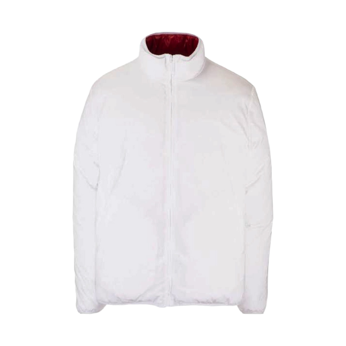 톰브라운 폴리 트윌 다운 필 리버시블 퍼넬 넥 집업 자켓 화이트(Thom Browne Poly Twill Down Filled Reversible Funnel Neck Zip-Up Jacket White)