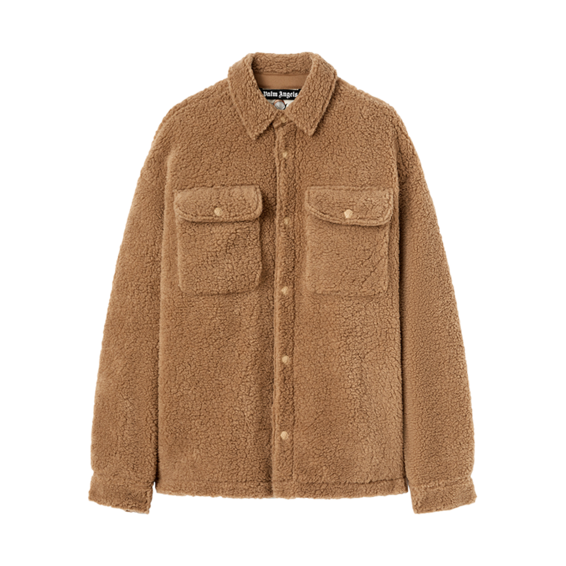 P6SMAB184 PALM ANGELS Bear In Mind Overshirt Brown
