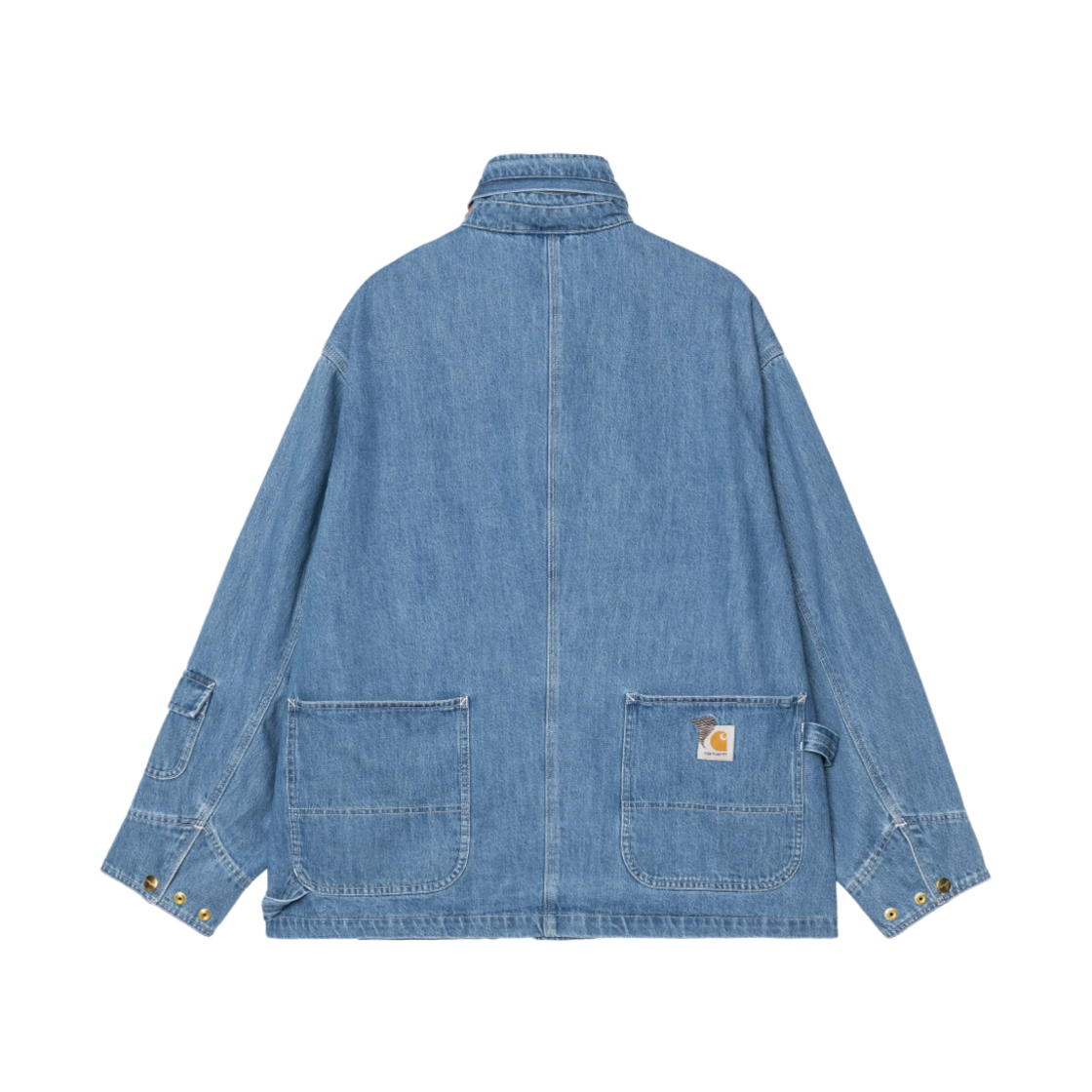 칼하트 WIP x 인빈시블 데님 초어 코트 맥스 스톤 워시드 블루(Carhartt WIP x Invincible Denim Chore Coat Max Stone Washed Blue) - 2
