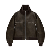 Haleine Highneck Reversible Faux Shearling Blouson Brown (VJ424)