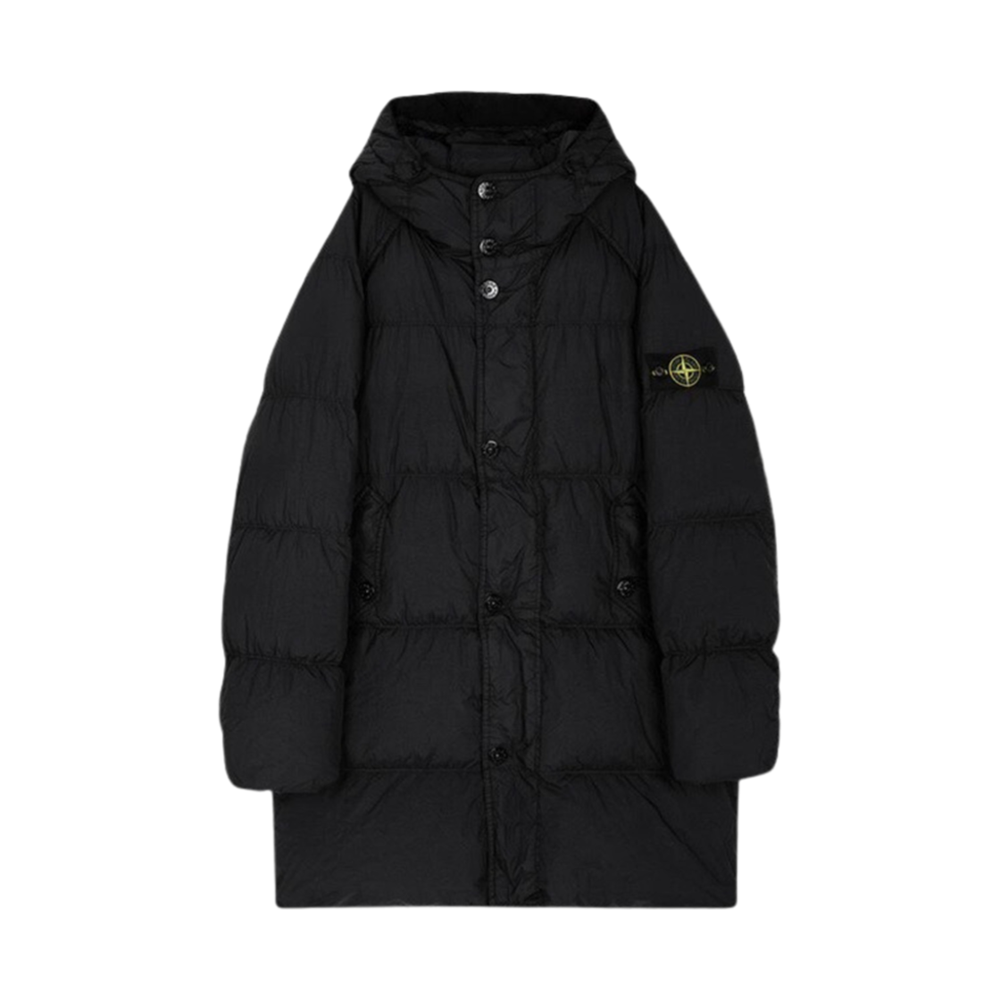 811570123-V0029 Stone Island 70123 Crinkle Reps R-NY Wind Resistant Down Parka Black - 24FW