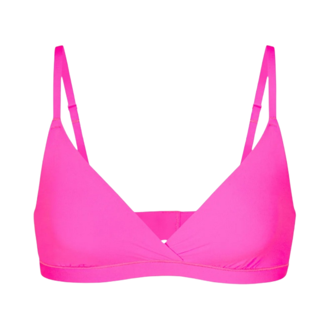 (W) 스킴스 핏츠 에브리바디 크로스오버 브라렛 네온 핑크((W) Skims Fits Everybody Crossover Bralette Neon Pink) - 1
