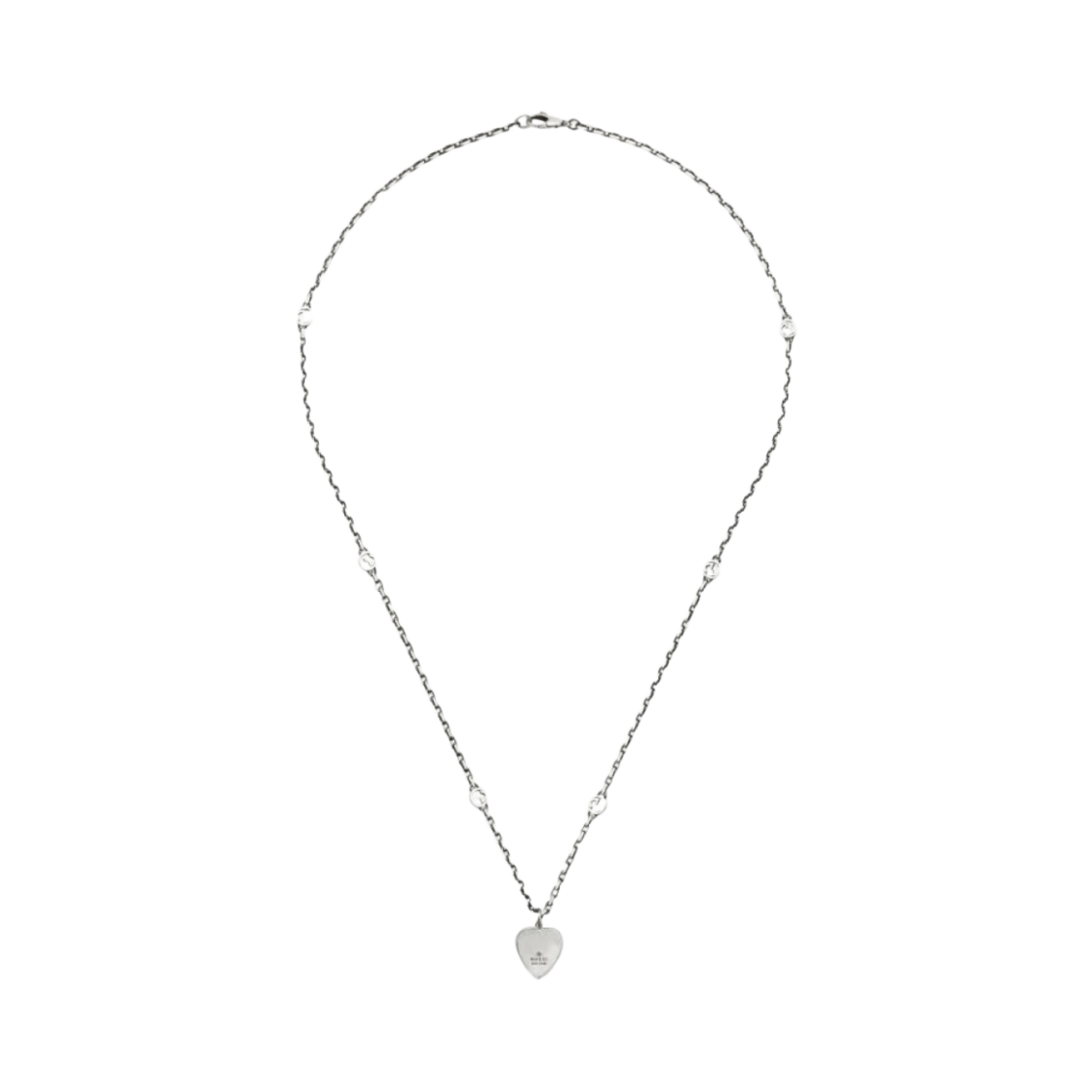 구찌 하트 네클리스 인터로킹 G 실버(Gucci Heart Necklace With Interlocking G Silver) - 2