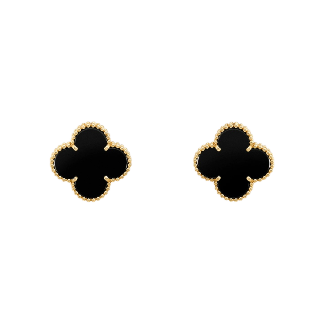 (W) 반 클리프 & 아펠 매직 알함브라 이어링 옐로우 골드 오닉스((W) Van Cleef & Arpels Magic Alhambra Earrings Yellow Gold Onyx)