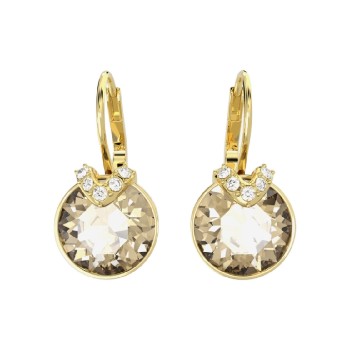 (W) 스와로브스키 벨라 V 드롭 이어링 골드 플래팅((W) Swarovski Bella V Drop Earrings Gold Plated) - 2