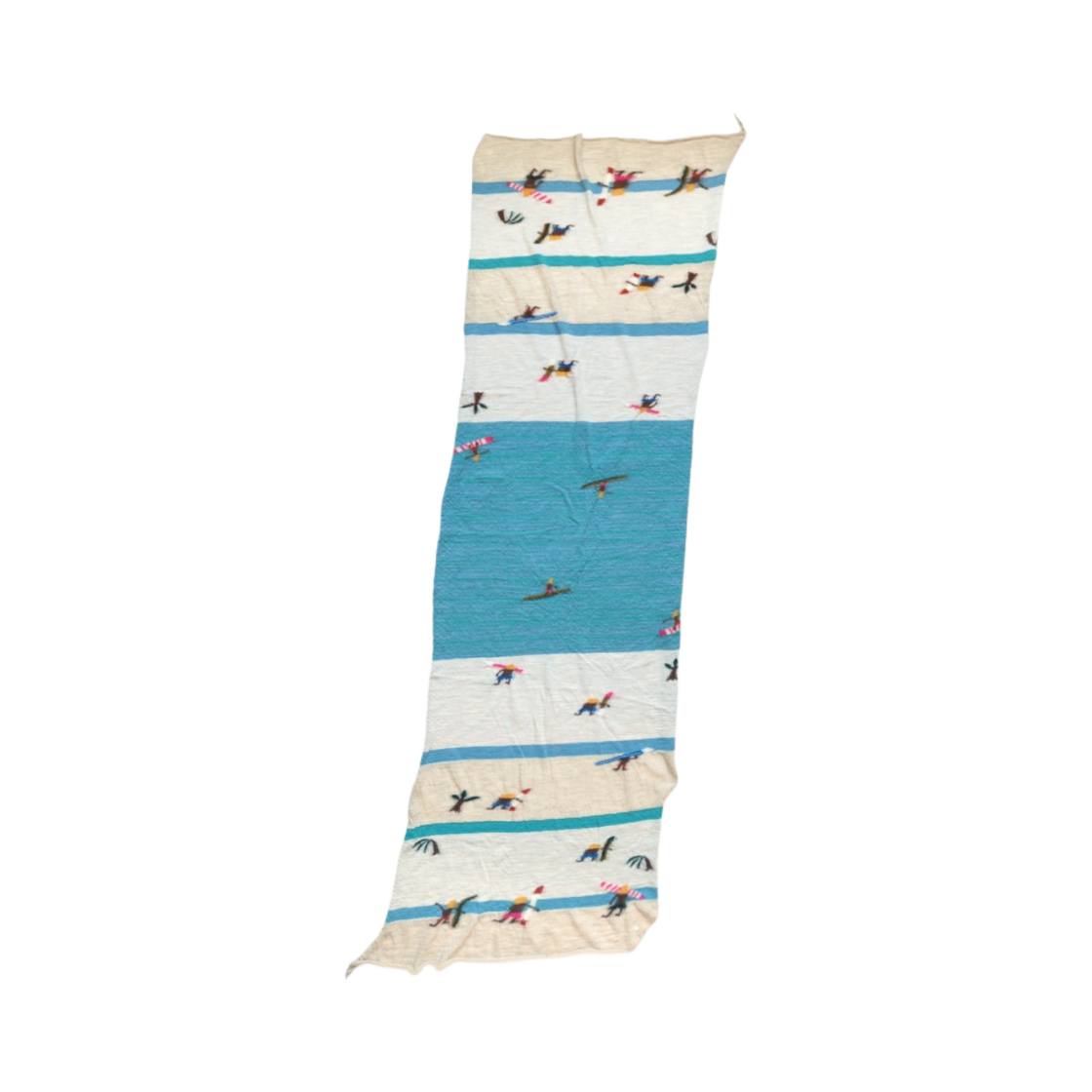 캐피탈 풀 렝스 울 서프 머플러 터콰이즈(Kapital Full Length Wool Surf Muffler Turquoise)