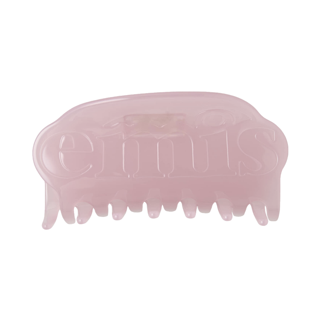 (W) 이미스 로고 헤어 클로 클립 핑크((W) Emis Logo Hair Claw Clip Pink) - 1